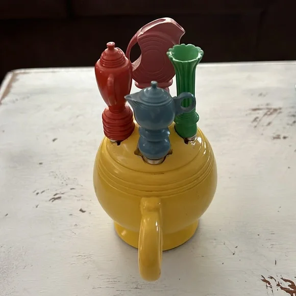 RARE Fiestaware Fiesta Teapot Cheese Spreader set of 4 - collectible - Picture 6 of 7